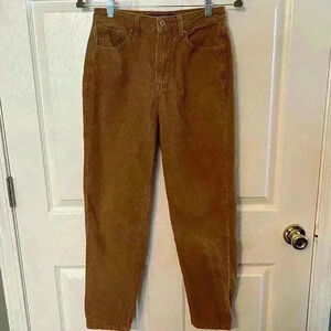 Indigo Rising Corduroy Pants Brown Cotton Mom Boyfriend Straight Leg. High Rise